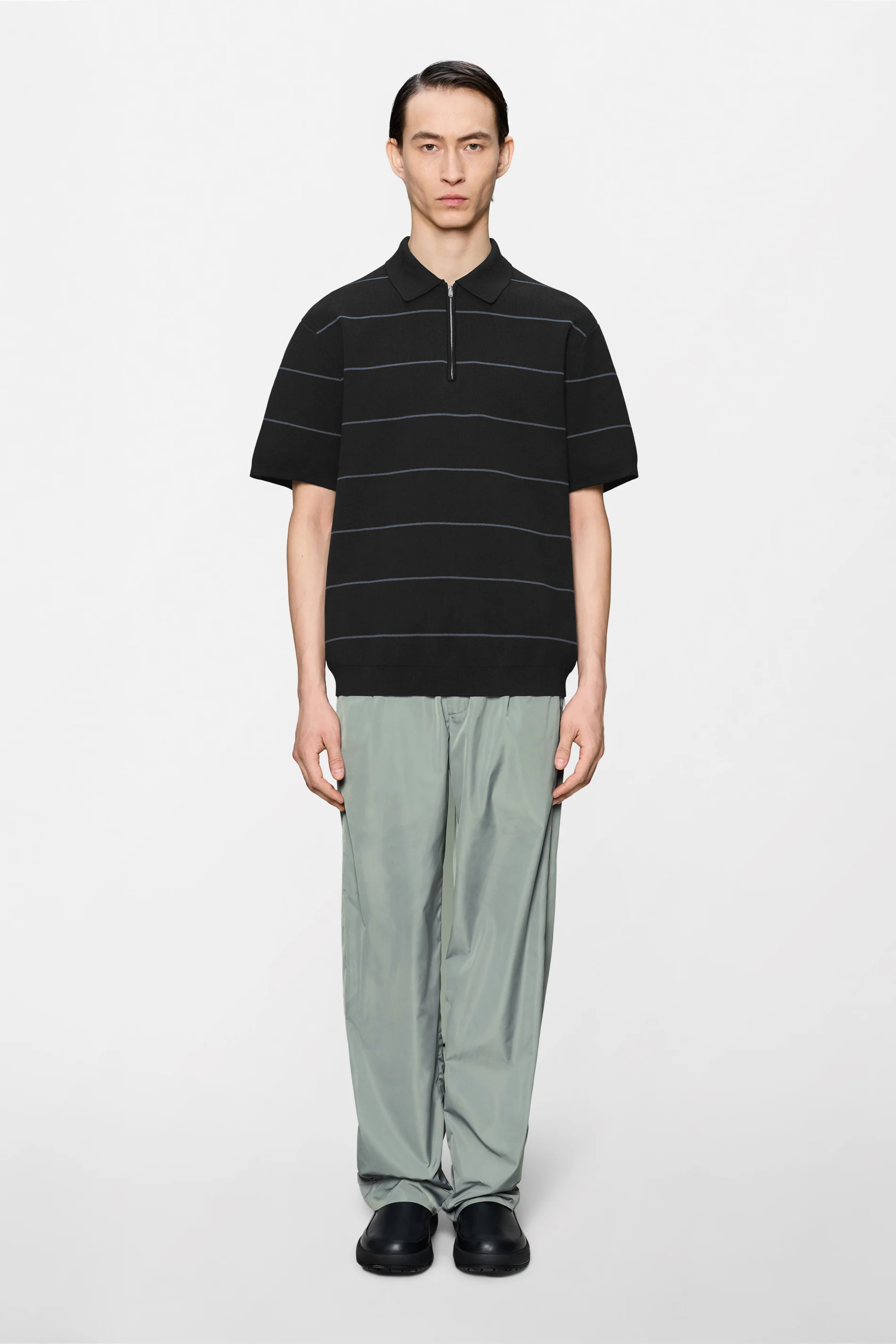 Striped Knit Polo